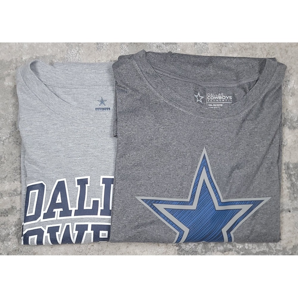 NFL Team Apparel AUTHENTIC Dallas Cowboys Short Sleeve T-SHIRTS‎ Lot Of 2 XL&2XL